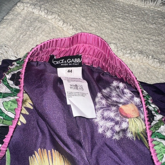 Dolce and Gabbana dandelion print silk shirt and pant set - Picture 7 of 7